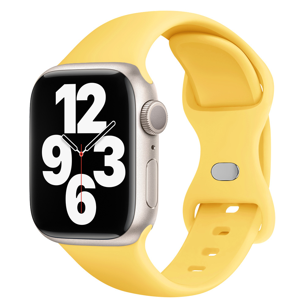 Aplicable AppleWatch Butterfly Buckle Silicone Deportivo correa de reloj Iwatch9876 generación / se inteligente