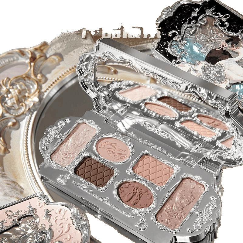 Палетка теней для век Flower Knows Swan Ballet Six Shadow Matte Fine Glitter Light Makeup Commuter Daily Makeup Peach Milk Apricot Palette