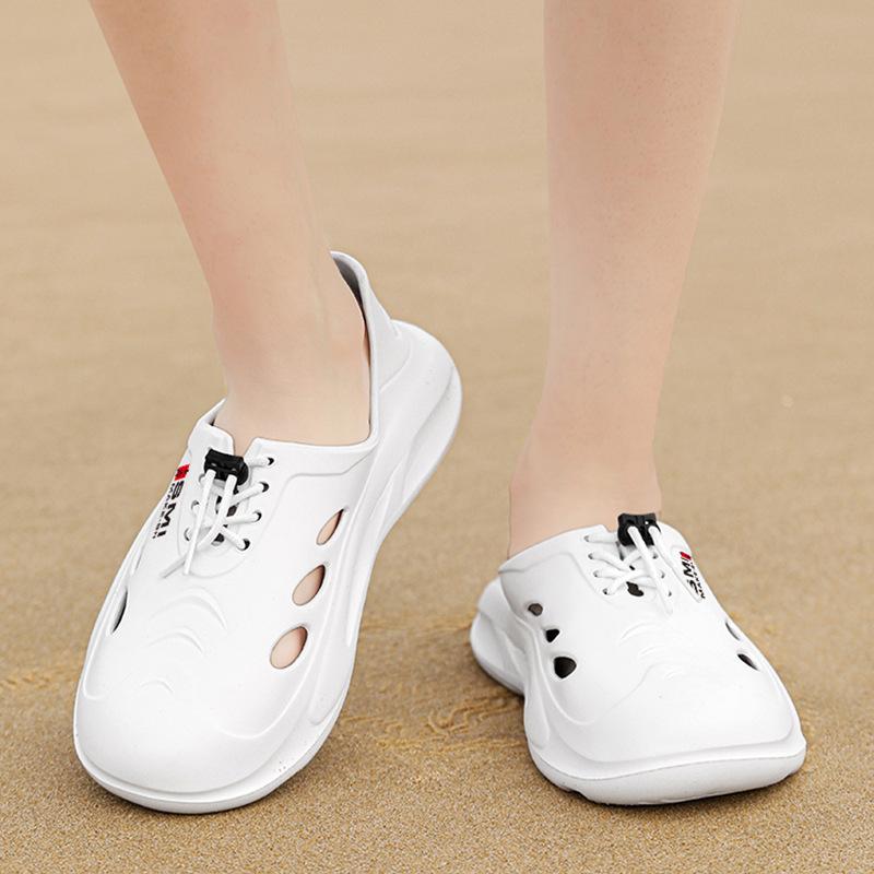 Sandalias y pantuflas, zapatos con agujeros de verano, zapatos de playa de Baotou con suela suave antideslizante para hombres, sandalias de moda para hombres, zapatos de vadeo para exteriores