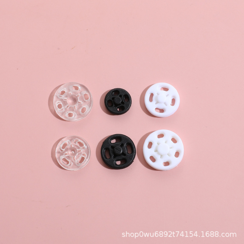 Transparent plastic hidden button baby buckle clothes hidden buckle female buckle accessories invisible small size anti-exposure button