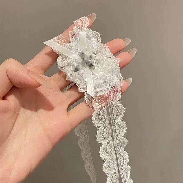 Sewn Nun Halloween Lace Cross Eye Mask for Women, Dark Gothic Style Bowknot Heart Mask Accessory
