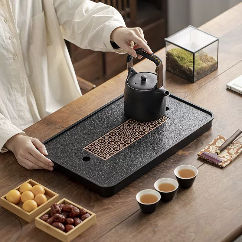 Rectangular tea set, drying rack, new collection