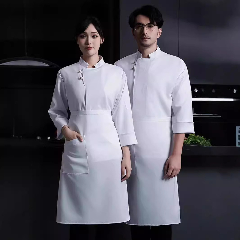 New fleece-lined Thickened Detachable Liner Chef Work Clothes Men's Long Sleeve Winter Catering Kitchen Hotel Tooling Women New fleece-lined Thickened Detachable Liner Chef Work Clothes Men's Long Sleeve Winter Catering Kitchen Hotel Tooling Women