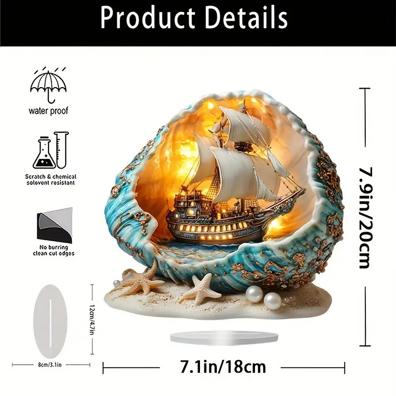 Adornos de marca de pie de acrílico transfronterizo, artesanías personalizadas, mesa, Día de la madre, Día del padre, Halloween, regalos de Navidad image 73