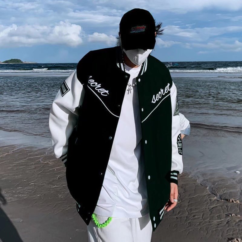 미국 야구 유니폼 남성 겨울 퀼트 코튼 의류 트렌디 브랜드 코튼 의류 하라주쿠 스타일 스트리트 커플 재킷 트렌드