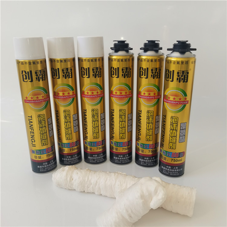 发泡胶聚氨酯泡沫填缝剂创霸门窗填充边缝发泡剂隔音保温防火发泡