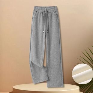 Winter New 2025 High-Quality Women's Sweatpants Slim Straight Loose Casual Wide-Leg Straight Pants