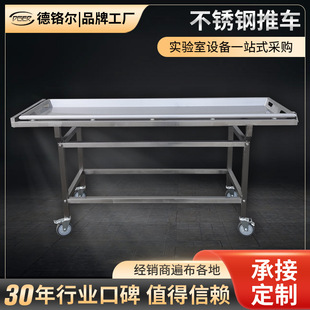 Extended Stainless Steel Hospital Trolley Laboratory Surgical Trolley Disposal Table Laboratory Instrument Treatment Trolley Wholesale
