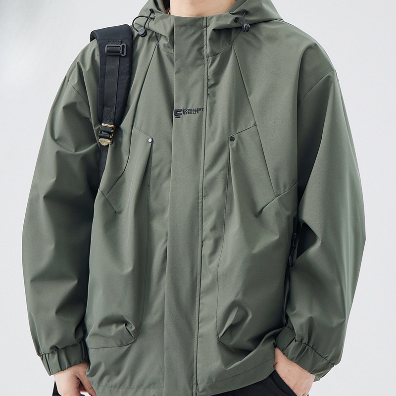 Cross-Border Three-Proof Jacket Couple Jacket Men's 2025 New Solid Color Simple Style Windproof and Waterproof Mountaineering