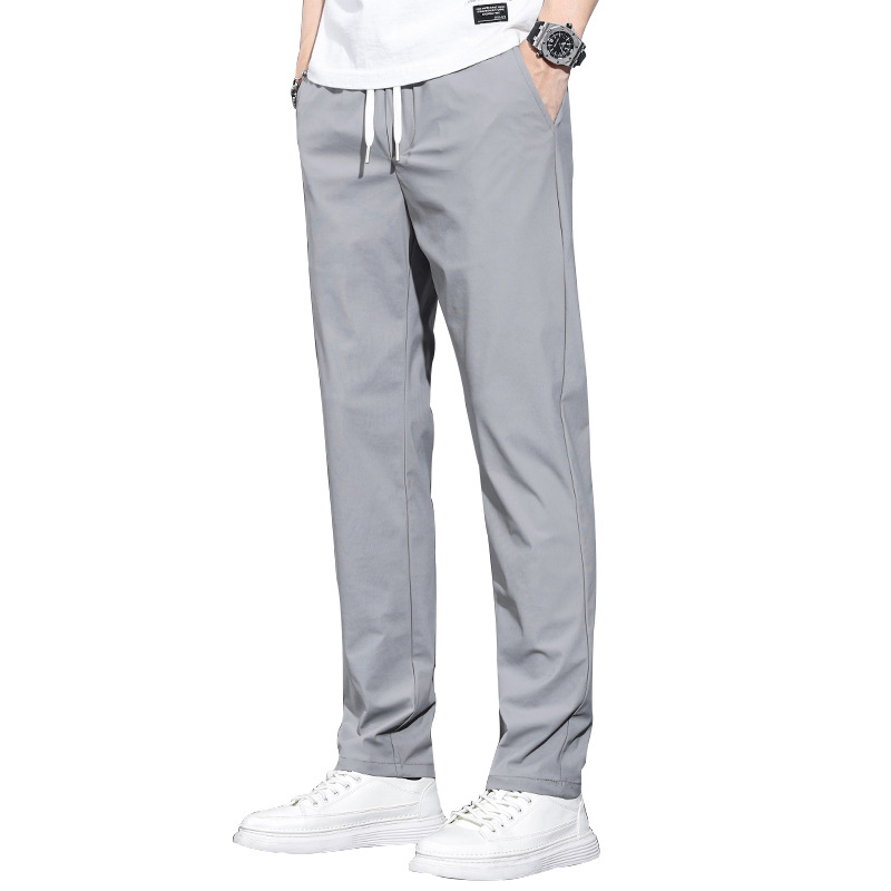 Herren Freizeithose Gerade Geschnitten Atmungsaktiv Aus Eisseide_voghion.com