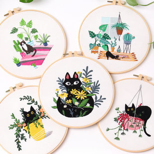 Cross-Border English Amazon Embroidery Kits Embroidery DIY Material Package Kit Beginner Entry-Level New Product