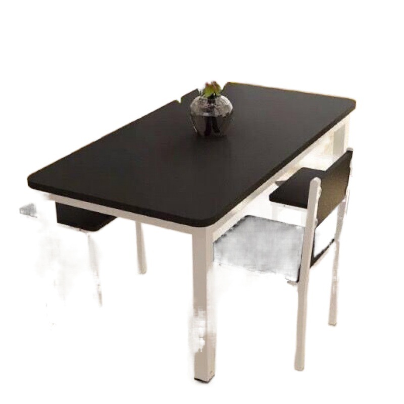 Combinación de mesa y silla de comedor de apartamento pequeño, sala de estar simple, casa de alquiler rectangular simple, 4 mesas para comer Amazon