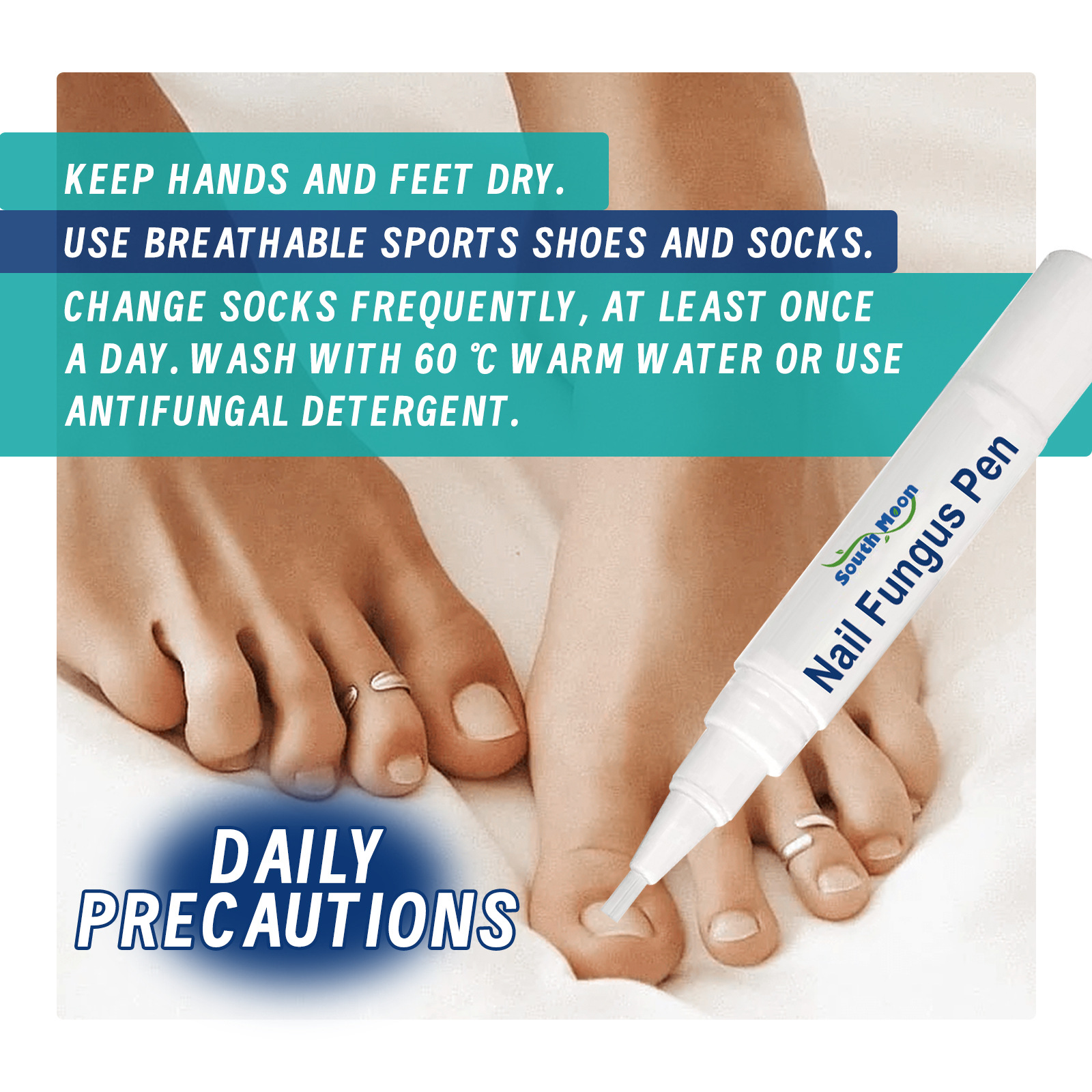 Stylo de réparation South Moon répare les mains et les pieds gris ongles doux brillants épaississement de la Surface des ongles soin hydratant_voghion.com