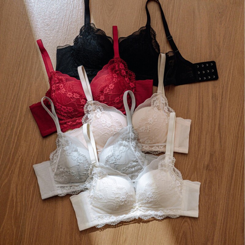 K17# lace gather cup affectionate confession of self-charm light lace soft mesh underwear women