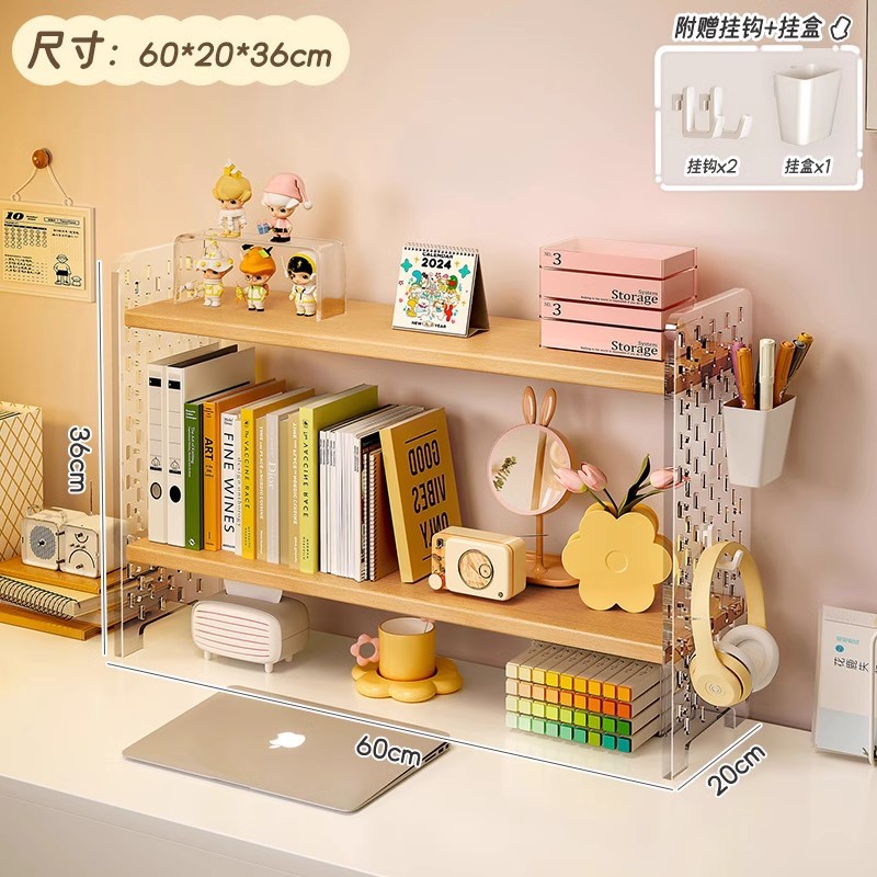 Estante de escritorio, gabinete de almacenamiento de cosméticos, escritorio para el hogar, tocador de estilo acrílico de múltiples capas, estante de exhibición