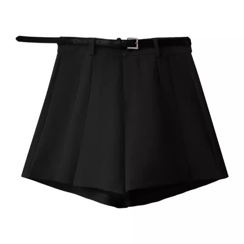 Stylish Retro Pleated Semi-Body Skirt 2024 Spring New Korean Women's Short A-line Skirt with Lining Academic Style
