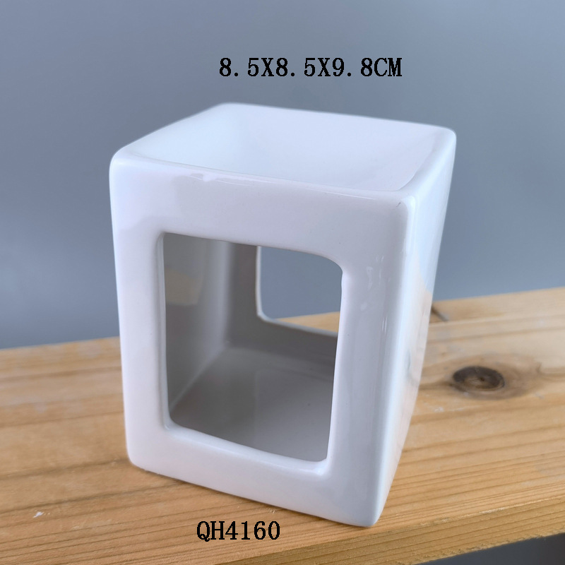 Directo de fábrica lote de alta porcelana blanca quemador de incienso europeo creativo té cera calefacción cerámica quemador de incienso decoración candelabro