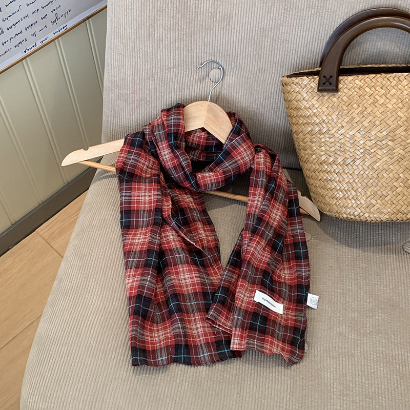 Bufandas de algodón nuevo estilo coreano bufandas de cuello de aire acondicionado bufandas de cuello amplio aliento