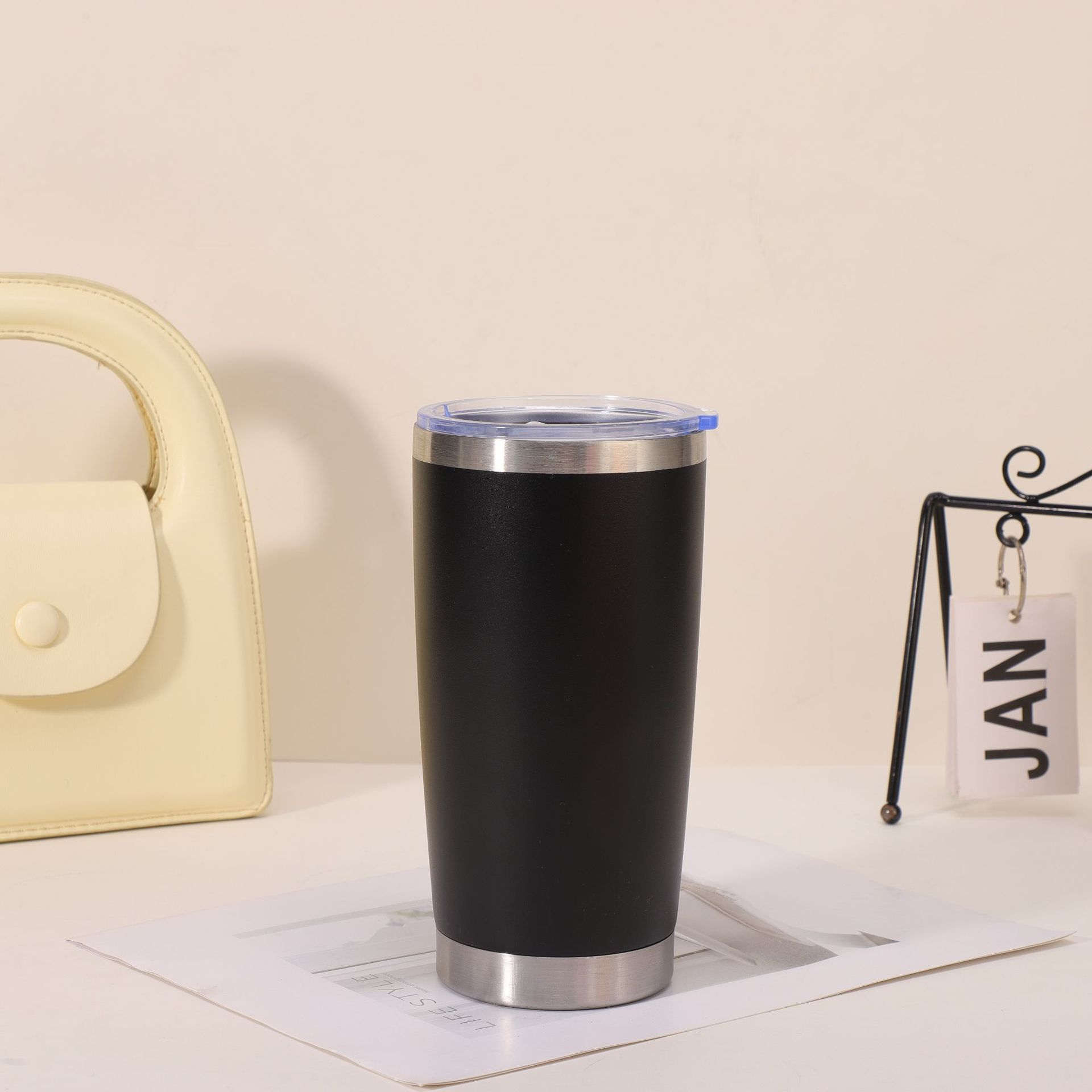 Transfronterizo Amazon de acero inoxidable 20oz taza de automóvil de doble capa de alta capacidad de acero inoxidable pulverizado hielo taza puede imprimir logotipo