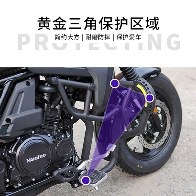 Motorcycle bumper: Bar Folding Backrest Side Bag