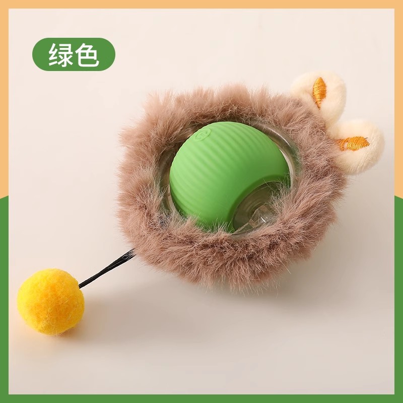 Pelota de gato divertida automática con cuerda resistente a morder transfronteriza, bola de juguete de gato, artefacto para aliviar el aburrimiento, suministros para mascotas, bola rodante