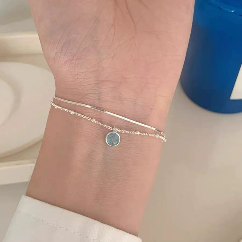 Round Zircon Bracelet Beads, 925 Silver Sample, Simple Elegant Charm (Multiple Codes)
