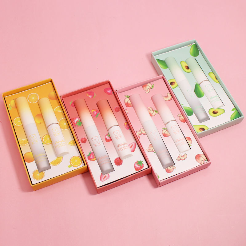 佩妮芬兩件套潤唇膏唇乳保濕滋潤補水唇部護理溫變口紅學生女彩妝