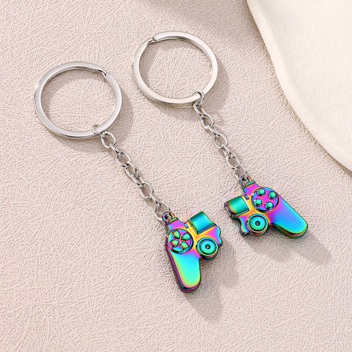 Cross-border new product Instagram star keychain simple magnetic couple handle keychain bag hook creative decoration wholesale
