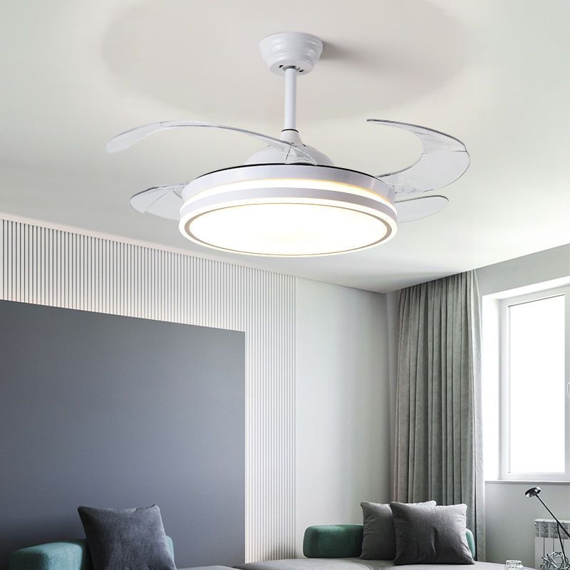 Invisible fan lamp ceiling fan lamp living room dining room bedroom modern simple large wind fan lighting fan smart