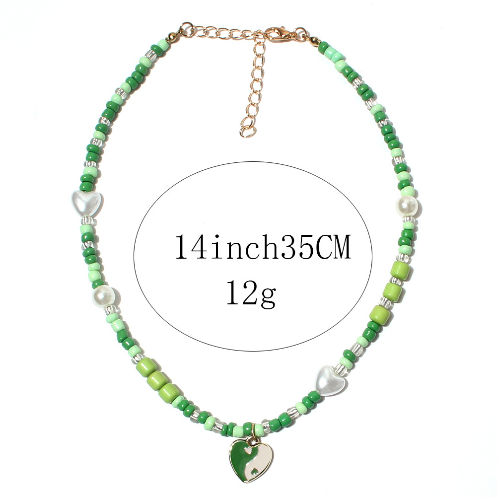 Simple Personality Bohemian Handmade Beaded Necklace Stitching Fashion Pearl Clavicle Chain display picture 1