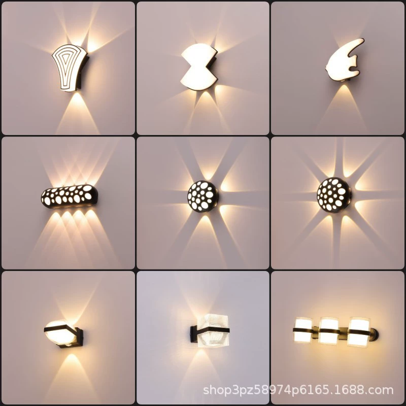 Современный минималистичный гриб пузырь формы индивидуальность отделка интерьера настенный светильник дизайнер полый черный водонепроницаемый настенный светильник IP65