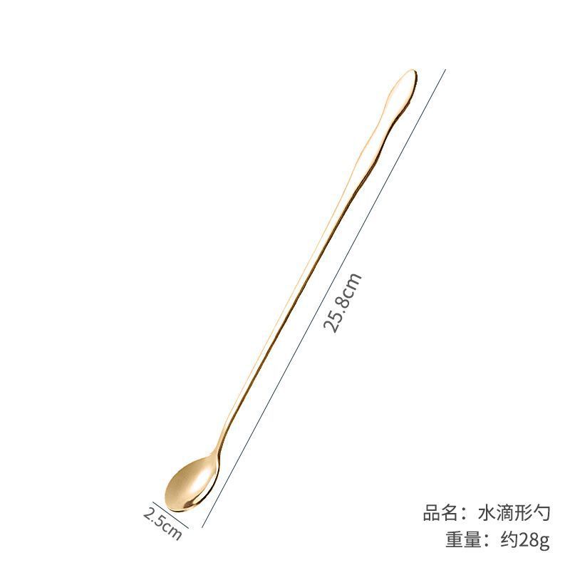 얼음숟가락 25.8CM*2.5CM (골드)