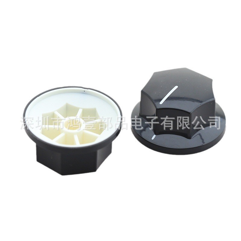 33×19MM塑料旋钮替代胶木塑料旋钮帽黑色梅花孔电位器旋钮开关