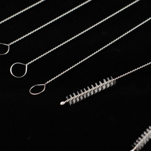 175 nylon test tube kettle bottle brush 304 stainless steel straw brush opp bagged straw brush catheter small brush