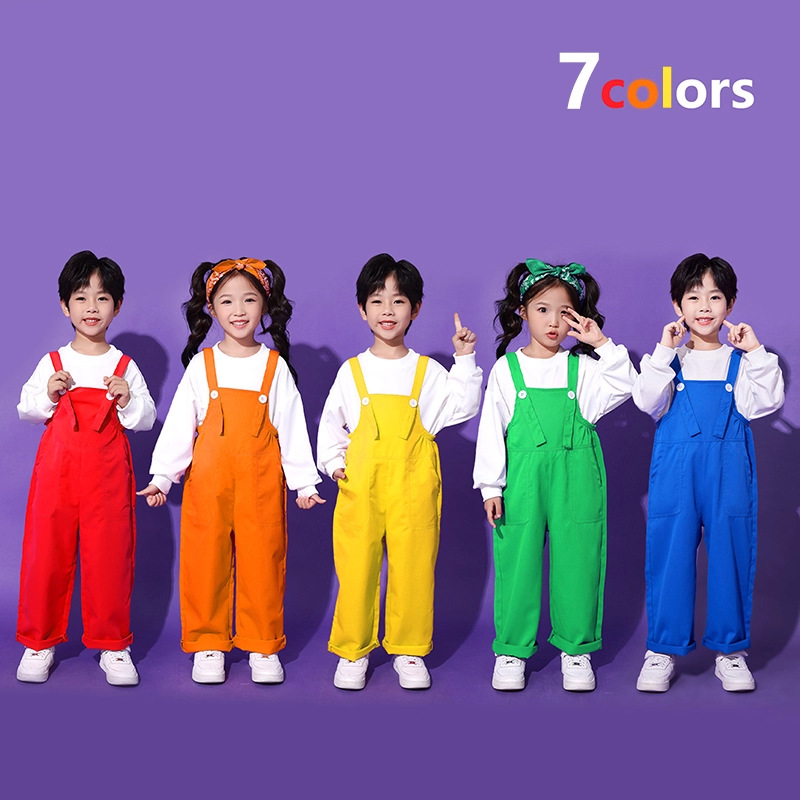 Kindergarten Performance Overalls, Primary School Students' Chorus Costumes, Group Dance Children's Cheerleading Costumes