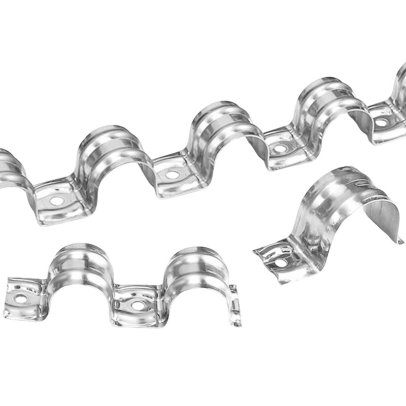 201/304 Stainless Steel Row Clamp, Horseback Riding Pipe Clamp, Thickeneded Fixed Water Pipe Buckle, Row Cable Pipe Clamp