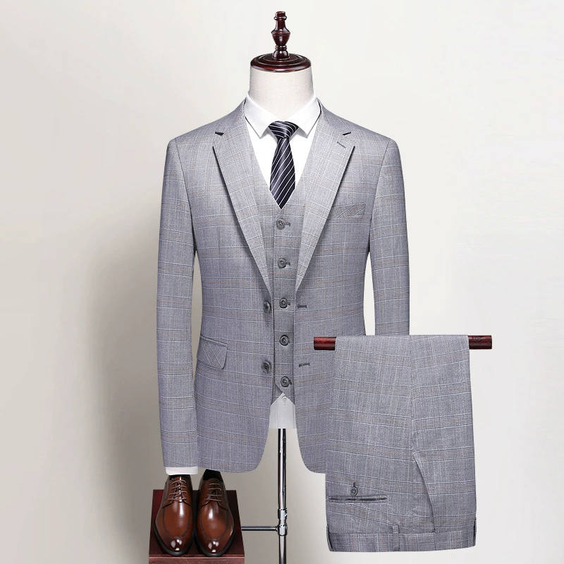 Осень трубопровод, модный комплект, платье, костюм, набор 3 предмета, slim fit