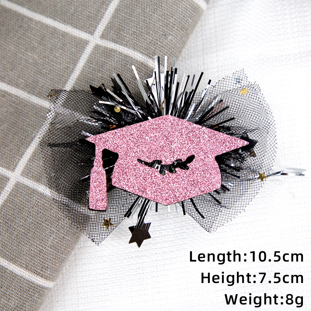 Accesorios para el Cabello para la Fiesta de Graduación 2025, Horquillas para el Cabello, Tocado para Ceremonia de Graduación, Accesorios para Fotos, Horquilla de Malla con Birrete de Licenciado