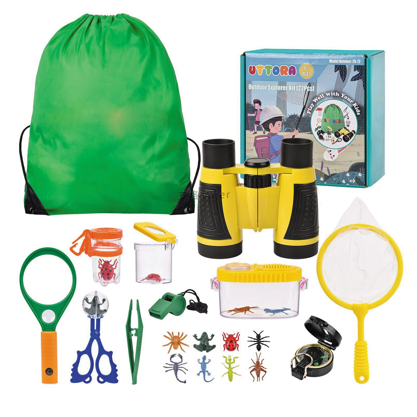 Amazon горячая Распродажа Детский костюм для приключений на открытом воздухе игрушки с насекомыми костюм детский телескоп увеличительное стекло
