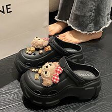 EVA超厚底增高洞洞鞋女款夏季外穿2025新款可爱ins防滑沙滩凉拖无