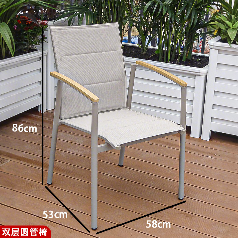 silla de caña de aluminio jardín terraza al aire libre silla de caña mesa al aire libre combinación de muebles al aire libre al por mayor interior