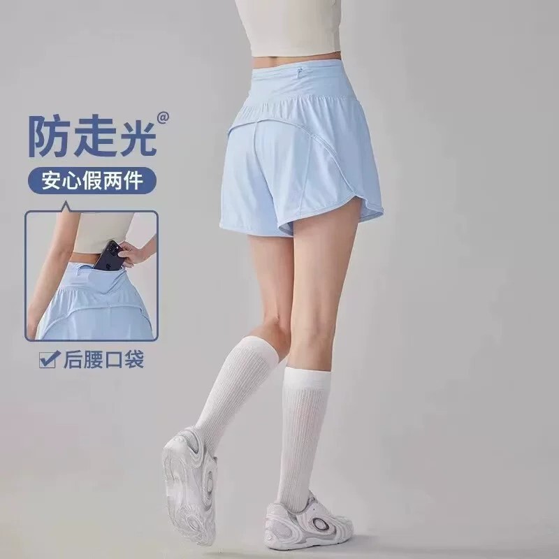 New Summer Yoga Casual Shorts for Women, Loose Fit, Anti-Exposure, High Waist, Tummy Control, Sports Running Training Fitness Pants New Summer Yoga Casual Shorts for Women, Loose Fit, Anti-Exposure, High Waist, Tummy Control, Sports Running Training Fitness Pants