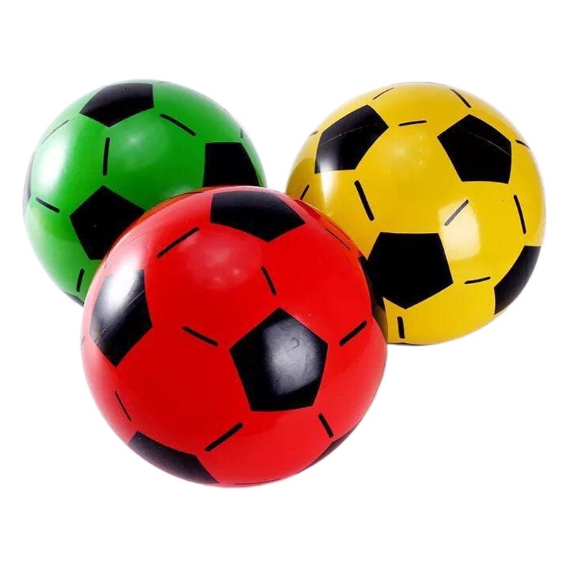 Fábrica al por mayor 22cm pequeña bola de juguete inflable para niños de fútbol de color inflable PVC fútbol elástico