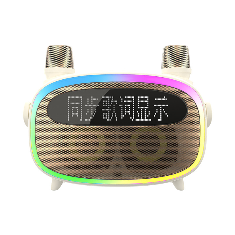 Singing Karaoke Audio Microphone Integrated Wireless Bluetooth Audio Outdoor Home Kidsren's Lyrics Display Singing Karaoke Audio Microphone Integrated Wireless Bluetooth Audio Outdoor Home Kidsren's Lyrics Display