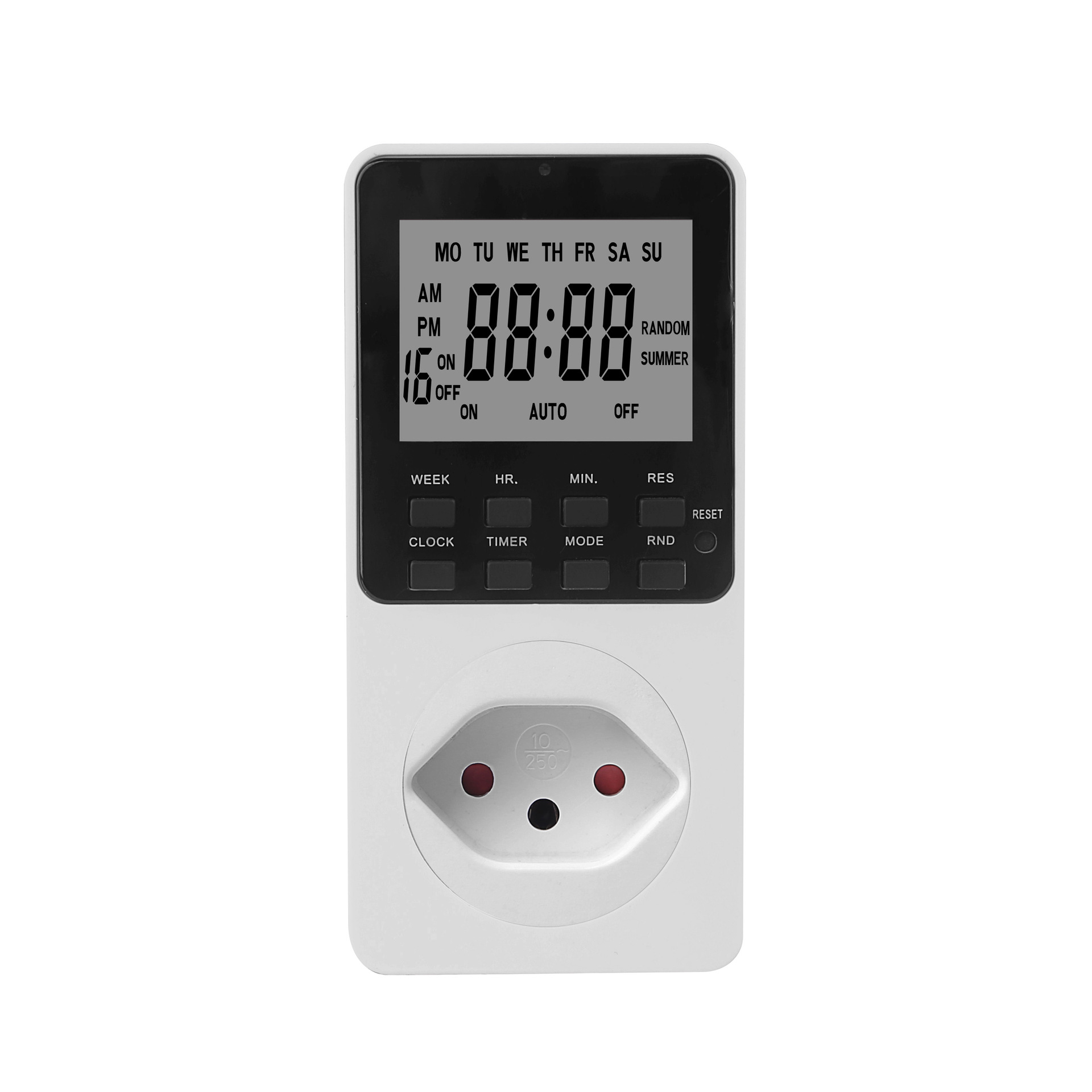 厂家供应 瑞士大屏定时开关智能插座 定时器插座 家用定时插座