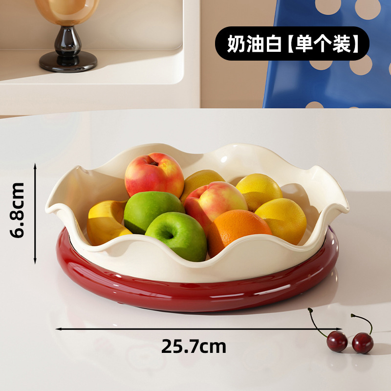 中古风花瓣果盘可旋转家用零食糖果收纳干果盘高颜值客厅水果盘|undefined