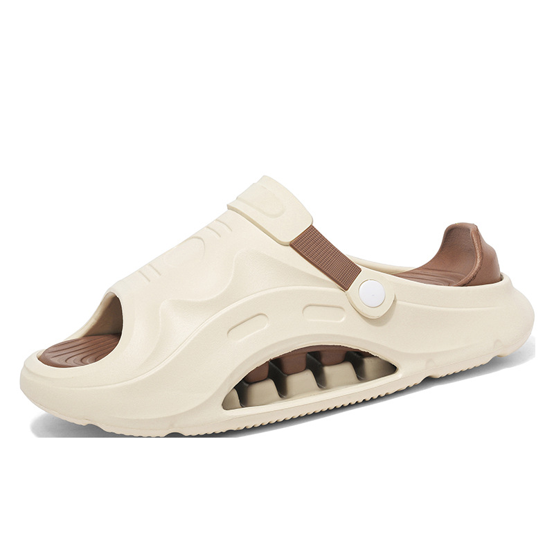 Pisar las pantuflas de mierda para uso externo de los hombres 2025 nuevo verano antideslizante y desodorante deportes para aumentar las sandalias y pantuflas de fondo grueso al aire libre