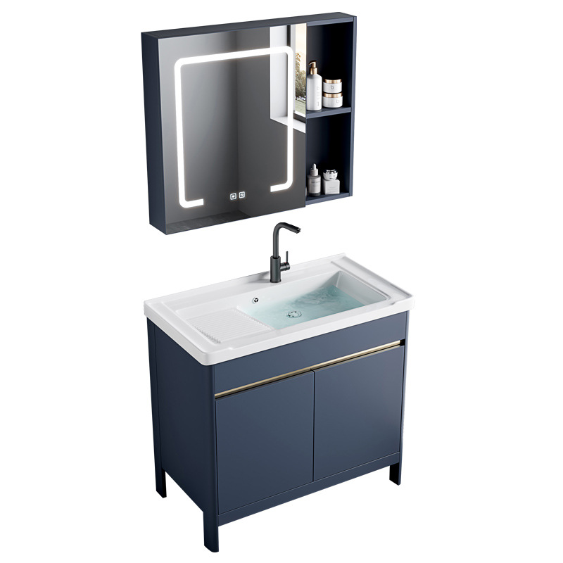 Gabinete de baño de aleación de aluminio espacio alquiler lavabo con tabla de fricción lavabo