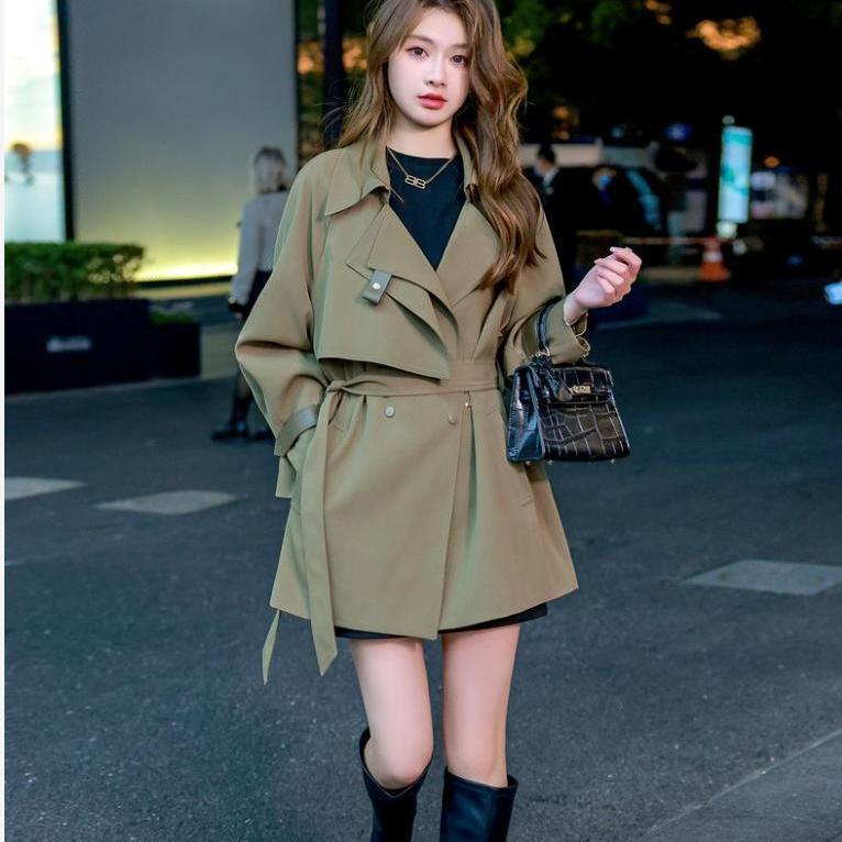 风衣外套小个子女2025新款春秋中长款韩版时尚洋气大衣设计感|undefined