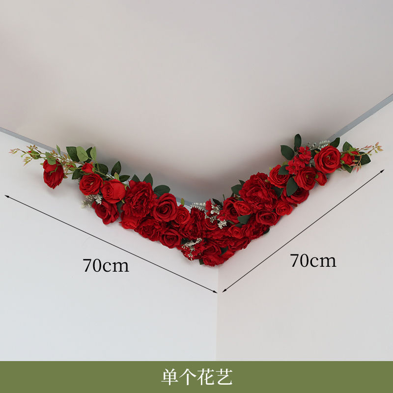 结婚室内卧室天花板客厅房顶玫瑰四角高级挂墙装饰婚房布置花墙花|undefined